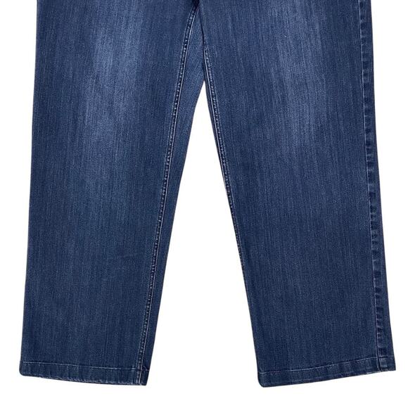 J. Jill Smooth Fit Full Leg Jeans Blue Denim Size 18 Casual Wardrobe Basics - Picture 4 of 12